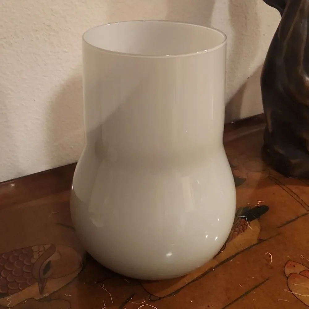 Glass Vase weighted Gray